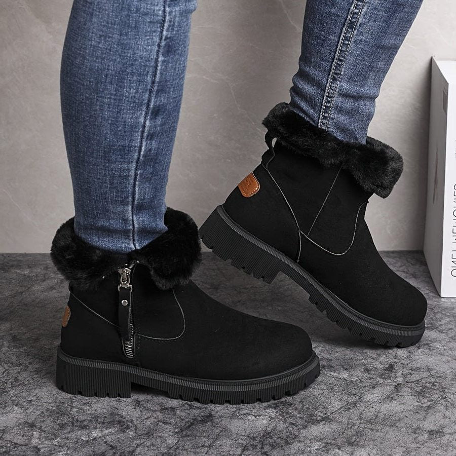 Eleanor | Lug Sole Ankle Boots with Side Zip for Women