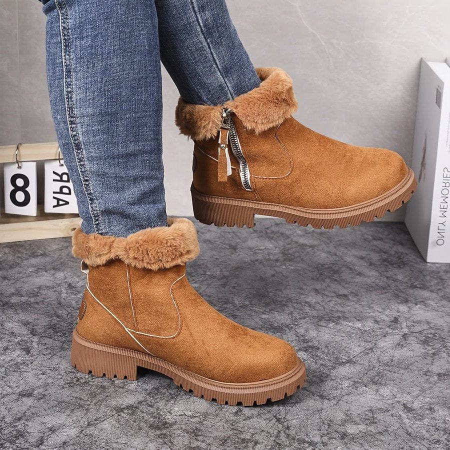 Eleanor | Lug Sole Ankle Boots with Side Zip for Women