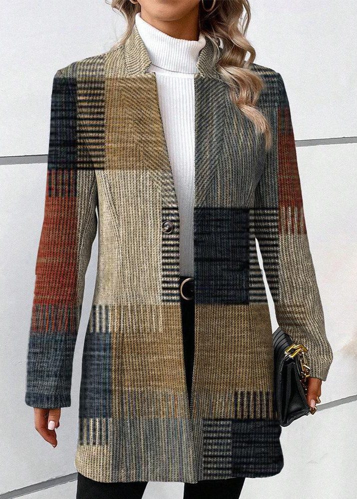 Elle | Patterned Long Blazer for Women