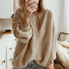 Erin | Oversized Ribbed Knit Long Cardigan for Women