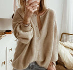 Erin | Oversized Ribbed Knit Long Cardigan for Women