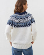 Estrella | Fair Isle Sweater with Crew Neck for Women