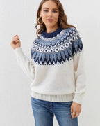 Estrella | Fair Isle Sweater with Crew Neck for Women
