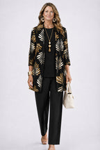Evelyn | Floral Longline Cardigan Three-Piece Set for Women