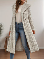 Women's Fashion Casual Hooded Faux Trim Warm Long for Autumn/Winter