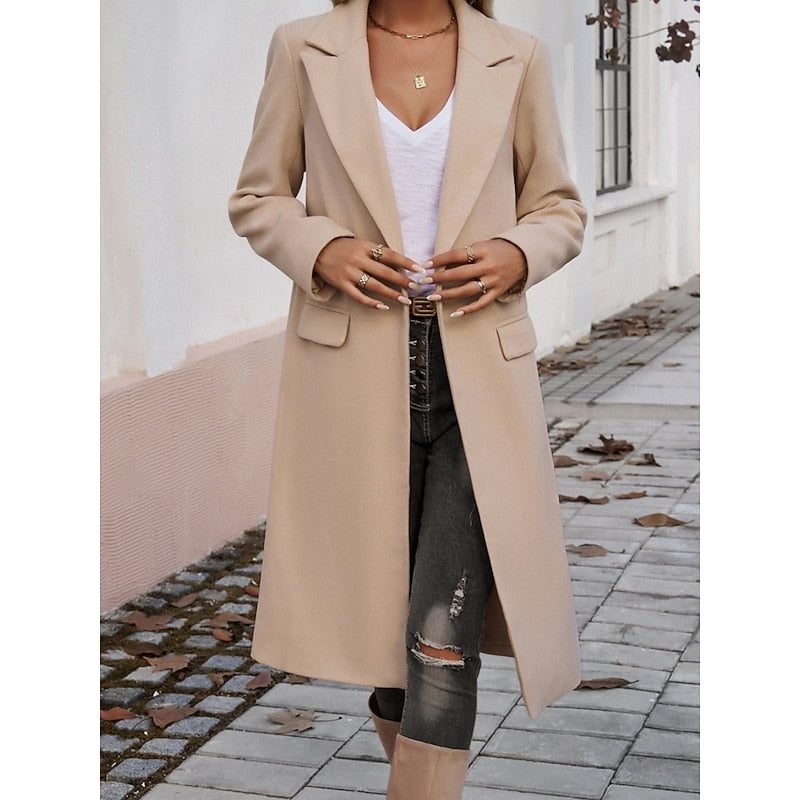 Fiona | Wool Longline Blazer for Women