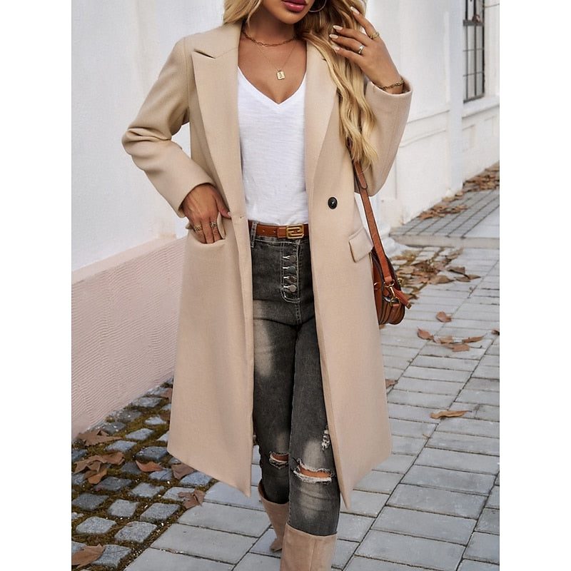 Fiona | Wool Longline Blazer for Women