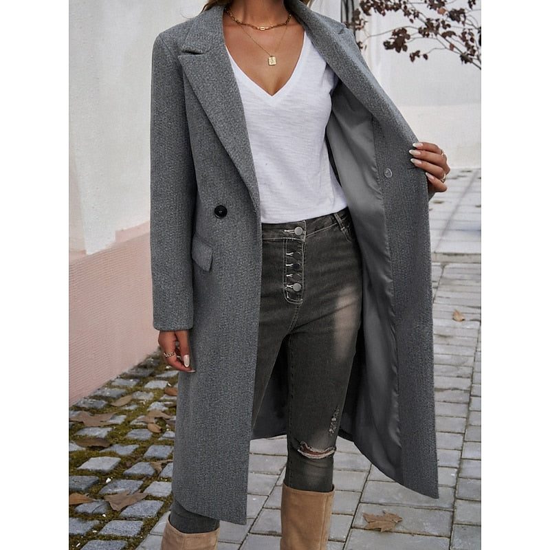 Fiona | Wool Longline Blazer for Women
