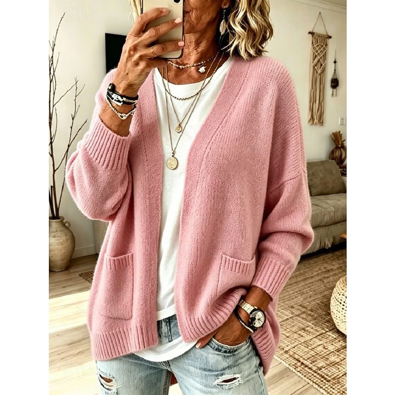 Florence | Open Front Long Cardigan with Pockets for Women