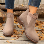 Gianna | Block Heel Chelsea Ankle Boots with Buckle Strap for Women