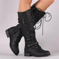 Huguette | Knee High Boots with Lace-Up for Women
