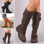 Huguette | Knee High Boots with Lace-Up for Women