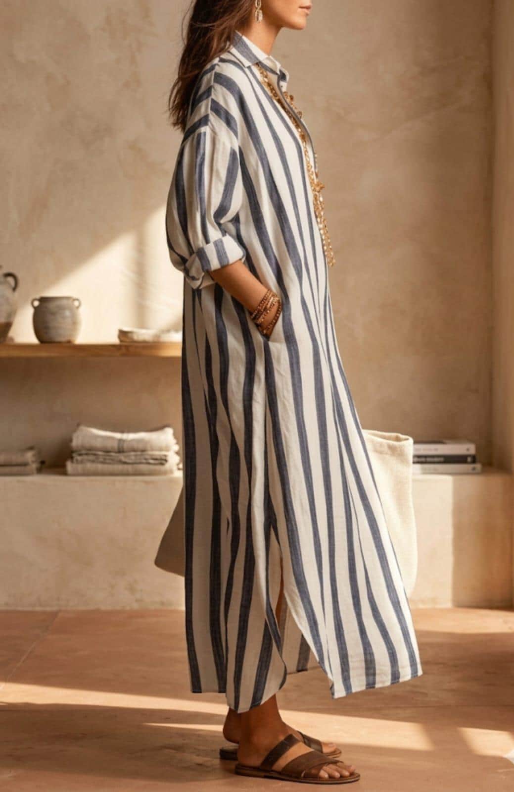 Mediterranean Stripes Dress