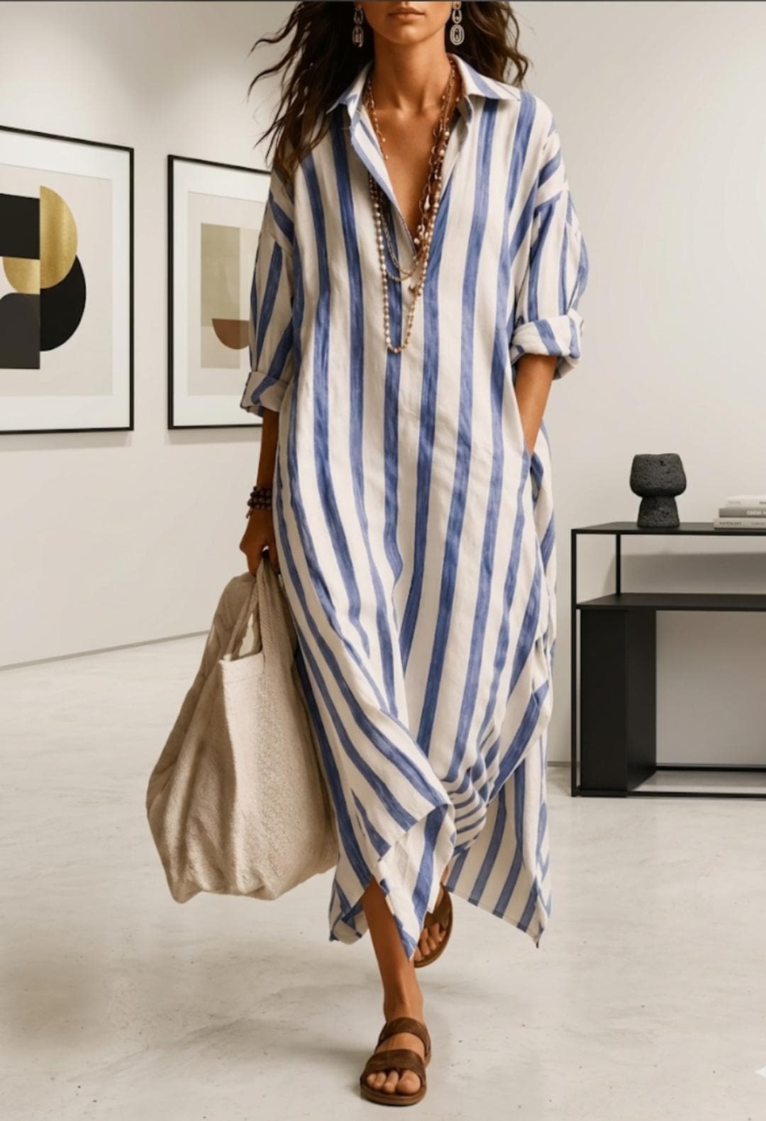 Mediterranean Stripes Dress