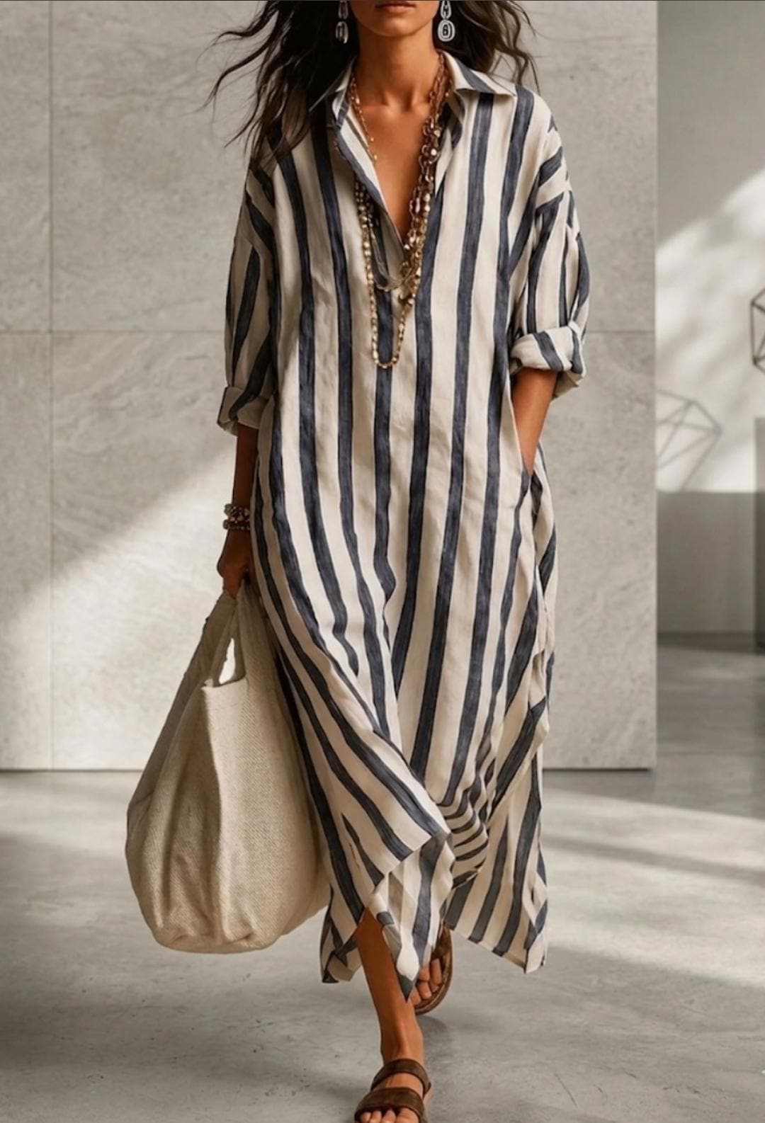 Mediterranean Stripes Dress