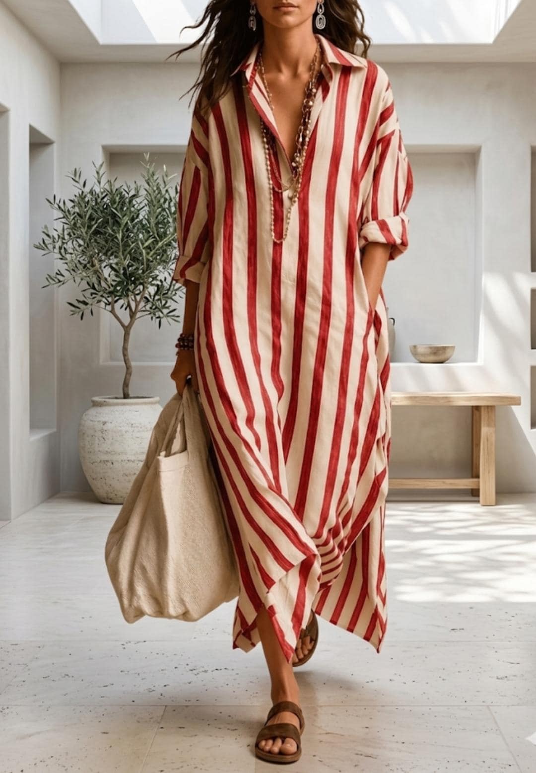 Mediterranean Stripes Dress