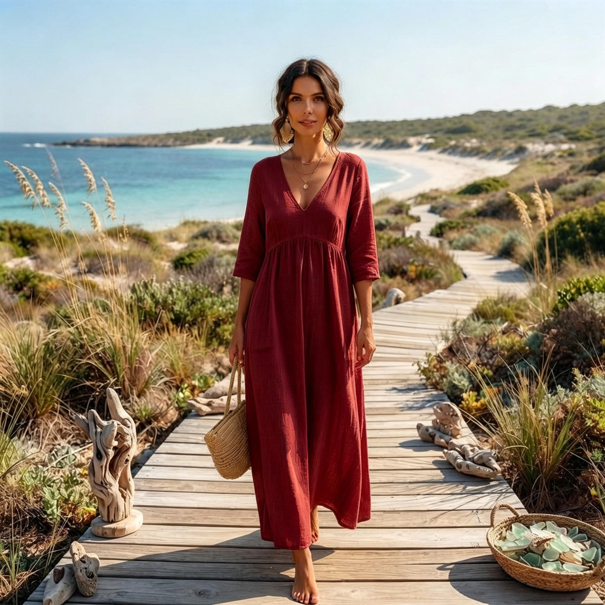 Natural Breeze Long Dress