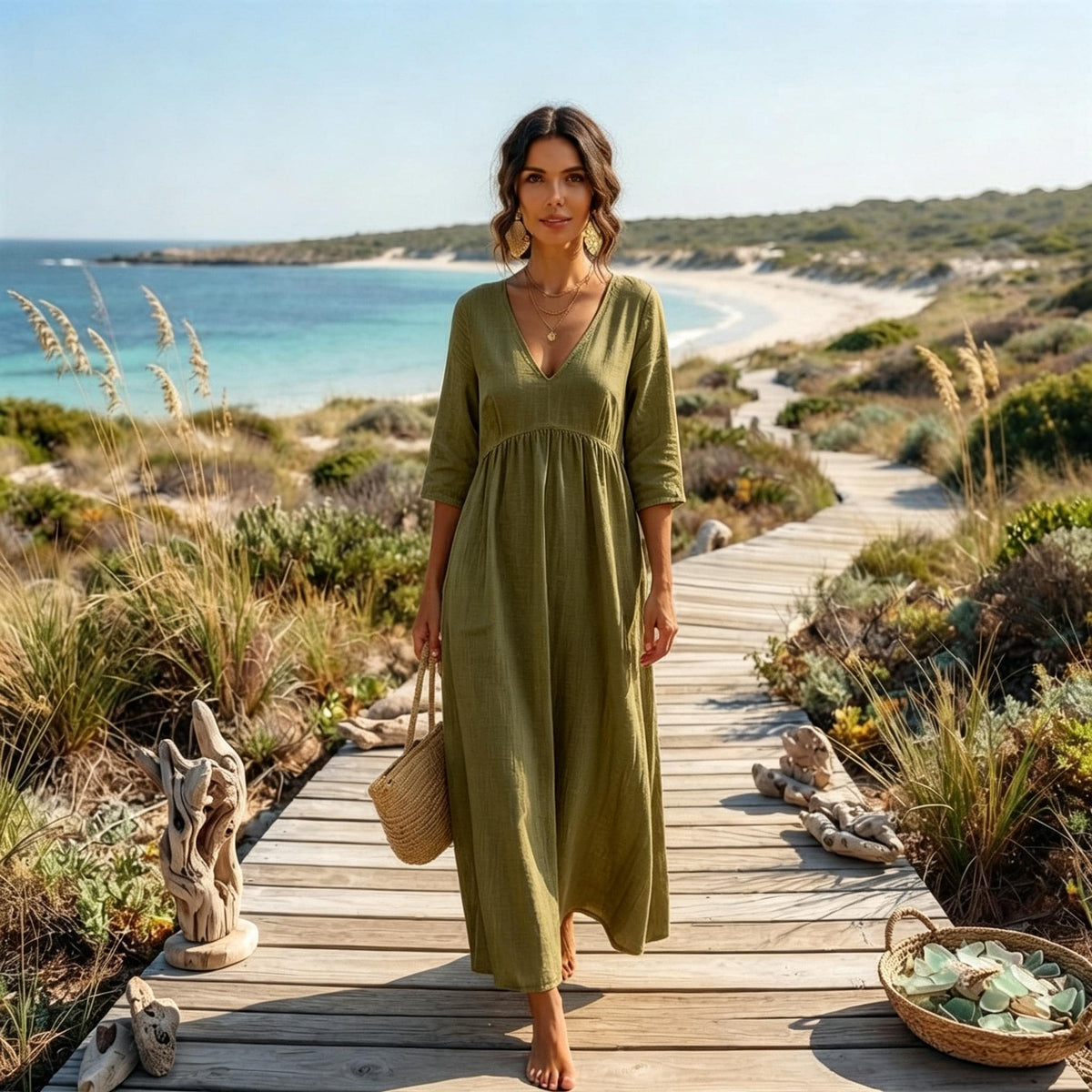 Natural Breeze Long Dress