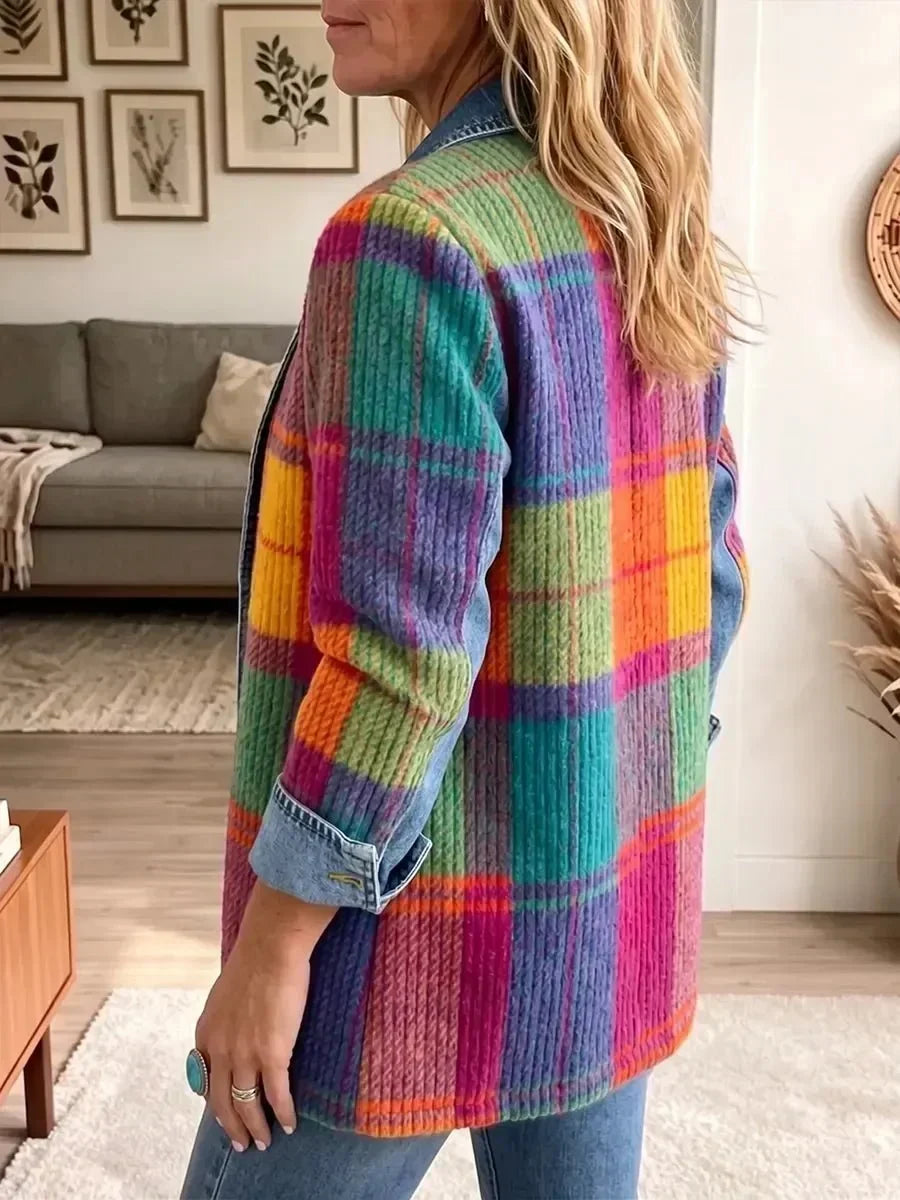 Maribel™ Vintage Plaid Quilted Jacket