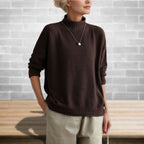 Iolanda | Textured Wool Crew Neck Sweater with Long Sleeves for Women