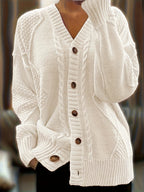 Isabeau | Cable Knit Button Cardigan for Women