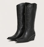 Isabel | Western Calf High Boots with Pointed Toe for Women