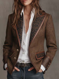 Ivanka | Lapel Collar Button-Down Blazer for Women