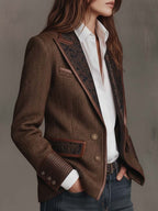 Ivanka | Lapel Collar Button-Down Blazer for Women
