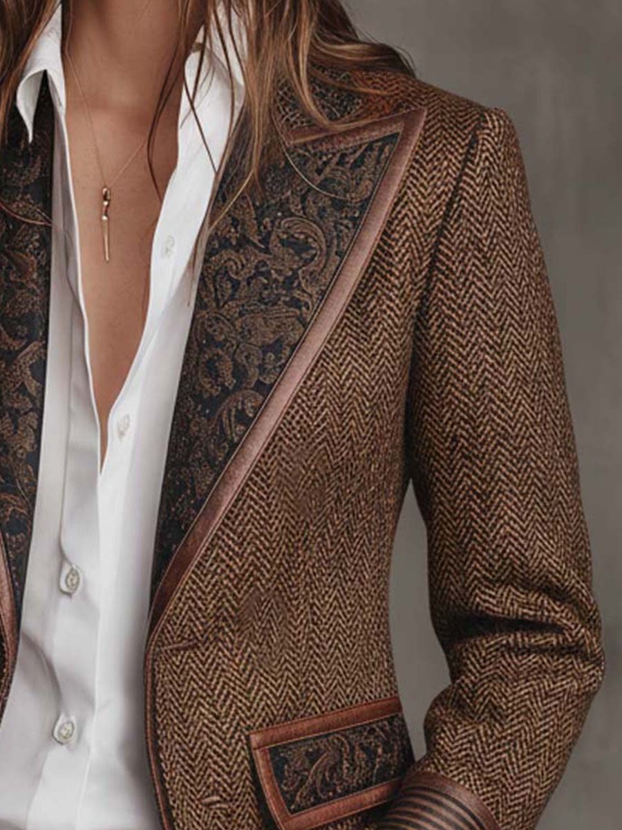 Ivanka | Lapel Collar Button-Down Blazer for Women