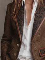 Ivanka | Lapel Collar Button-Down Blazer for Women