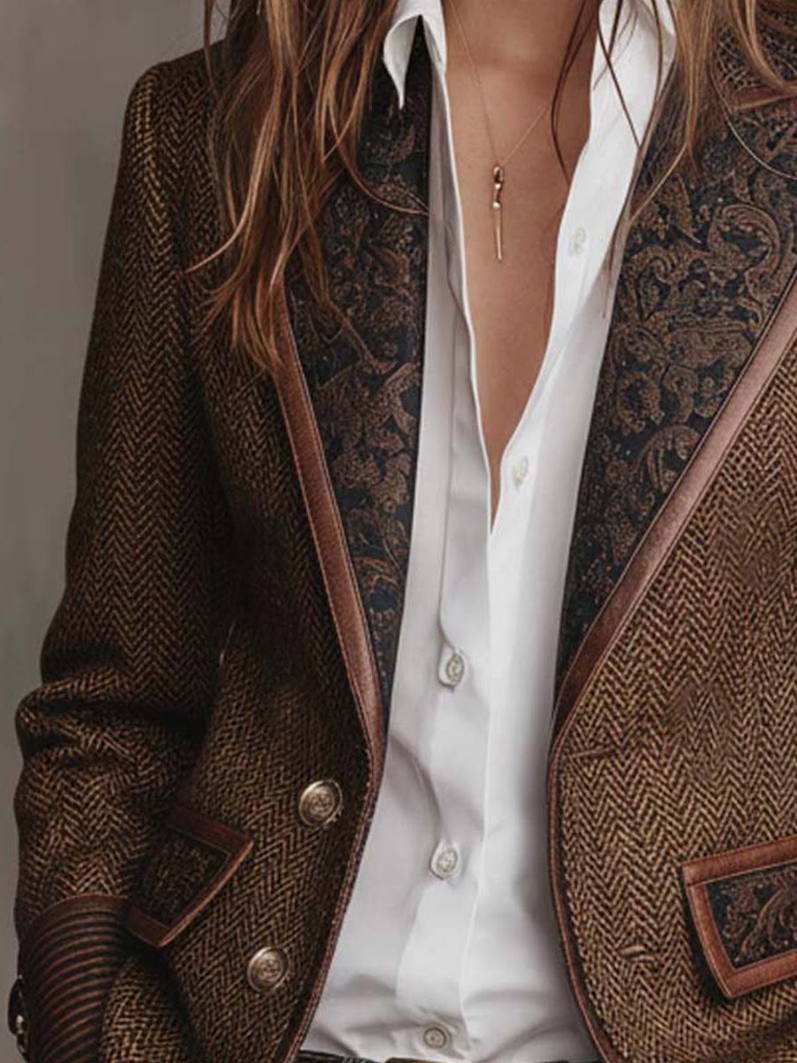 Ivanka | Lapel Collar Button-Down Blazer for Women