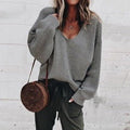 Ivona | Oversized Knit Sweater with V-Neck for Women