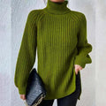 Ivy | Ribbed Knit Jumper with Roll Neck for Women