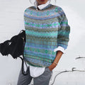 Jill | Fair Isle Pullover Sweater with Crew Neck for Women
