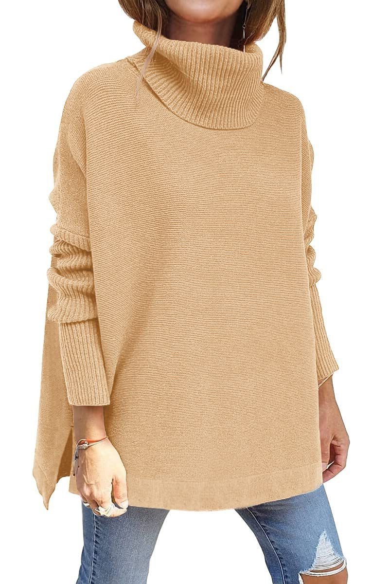 Kalliope | Ribbed Knit Turtleneck Sweater for Women