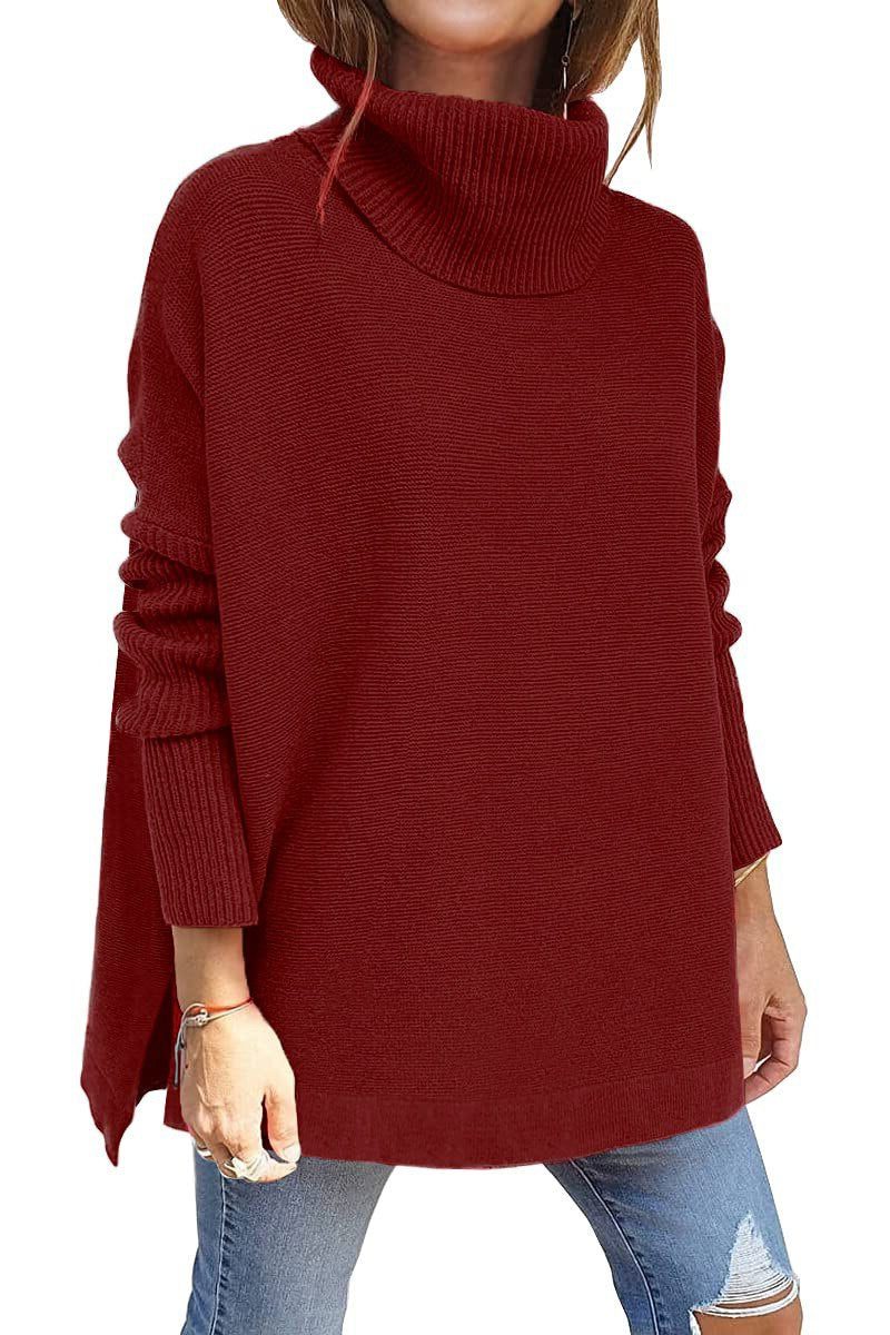 Kalliope | Ribbed Knit Turtleneck Sweater for Women
