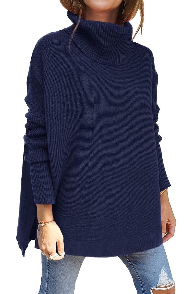 Kalliope | Ribbed Knit Turtleneck Sweater for Women