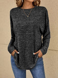 Keilani | Ribbed Knit Oversized Sweater with Long Sleeves for Women