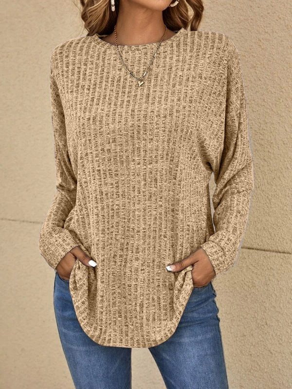 Keilani | Ribbed Knit Oversized Sweater with Long Sleeves for Women
