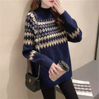 Klarissa | Fair Isle Sweater with Turtleneck for Women