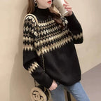 Klarissa | Fair Isle Sweater with Turtleneck for Women