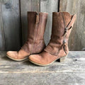 Leonarda | Winter Mid-Calf Suede Boots with Block Heel for Women
