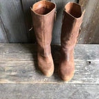 Leonarda | Winter Mid-Calf Suede Boots with Block Heel for Women