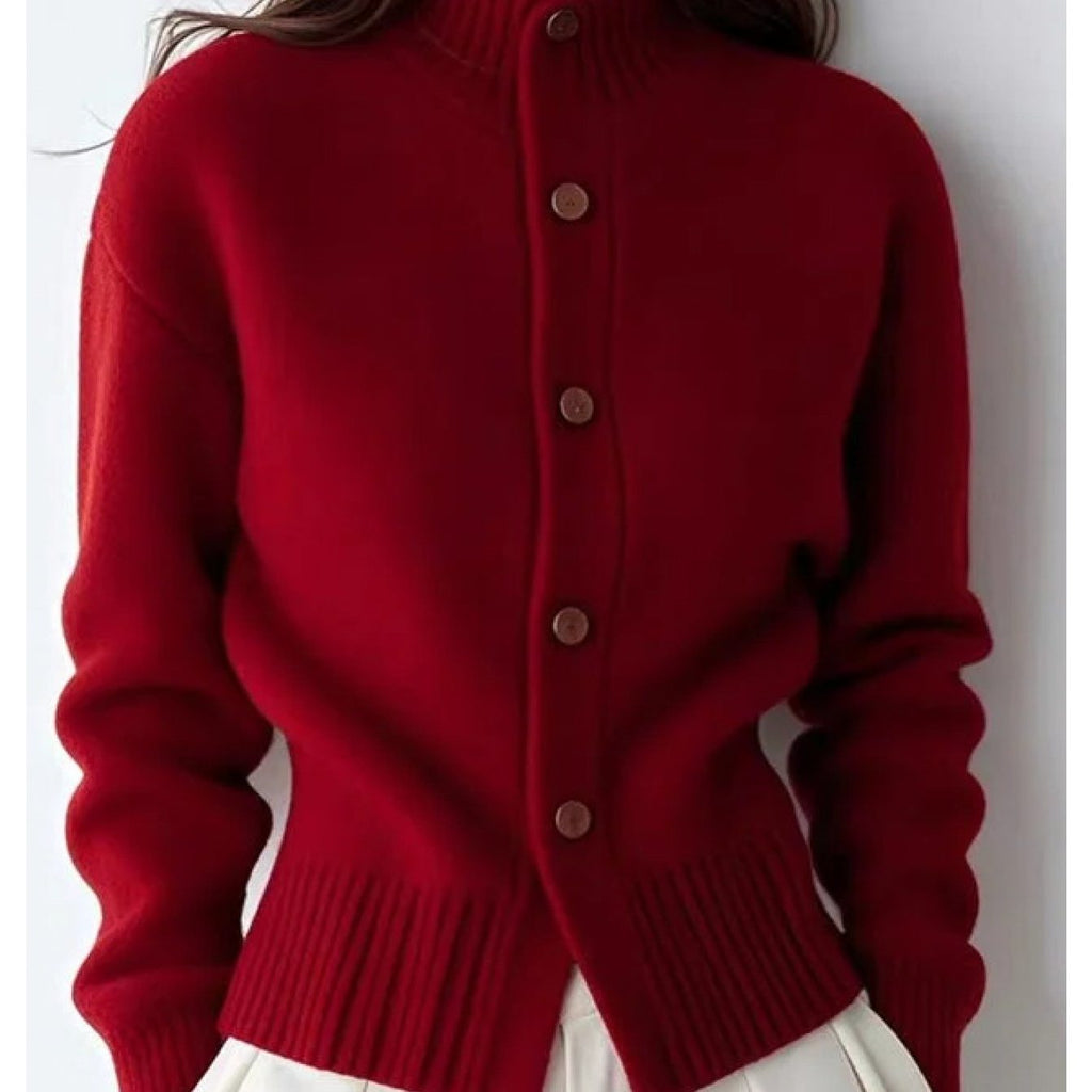 Lilibet | Button Cardigan with High Neck for Women