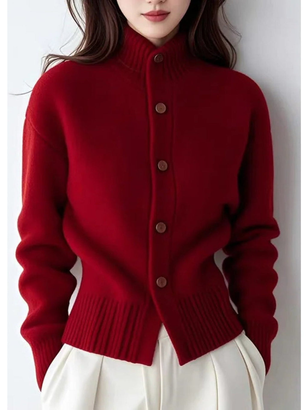 Lilibet | Button Cardigan with High Neck for Women