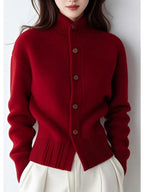 Lilibet | Button Cardigan with High Neck for Women