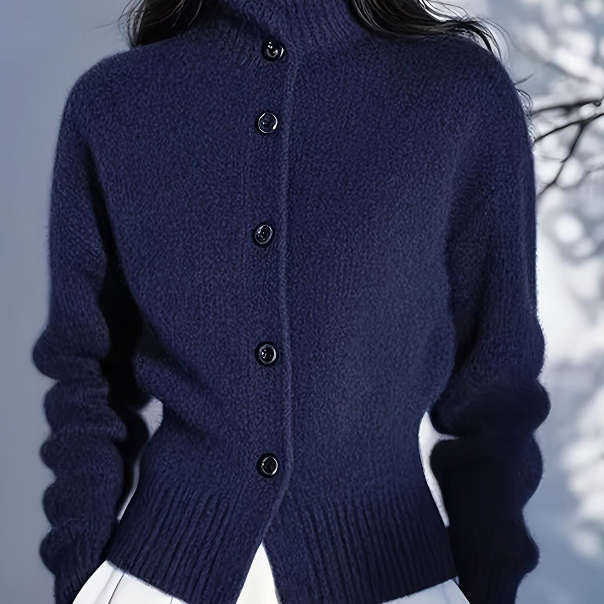 Lilibet | Button Cardigan with High Neck for Women