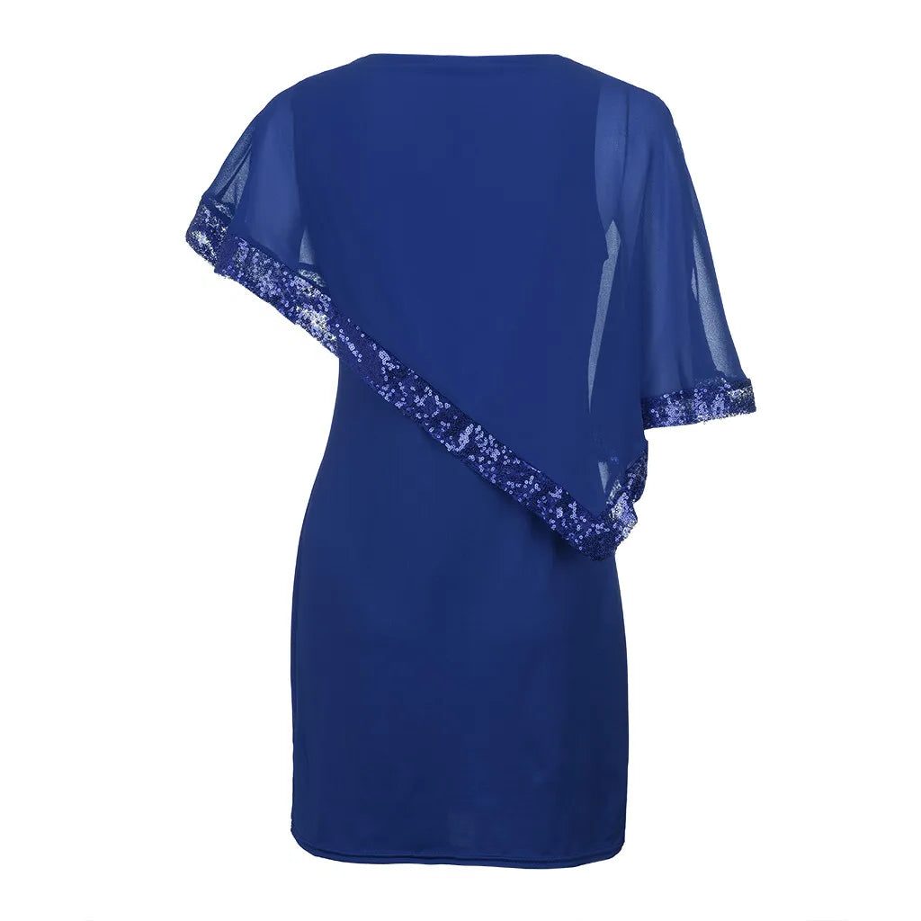 Lillianna | Sequin Cold-Shoulder Midi Dress for Women