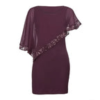 Lillianna | Sequin Cold-Shoulder Midi Dress for Women