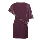 Lillianna | Sequin Cold-Shoulder Midi Dress for Women